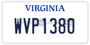 WVP1380 license plate in Virginia