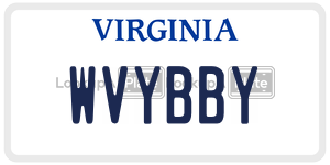 WVYBBY  license plate in VA