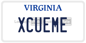 XCUEME  license plate in VA