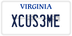 XCUS3ME  license plate in VA