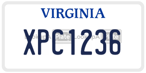 XPC1236  license plate in VA