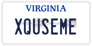 XQUSEME  license plate in VA