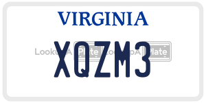 XQZM3  license plate in VA