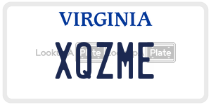 XQZME  license plate in VA