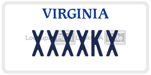 XXXXKX license plate in Virginia