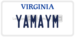 YAMAYM  license plate in VA
