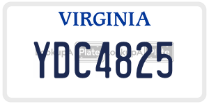 YDC4825  license plate in VA