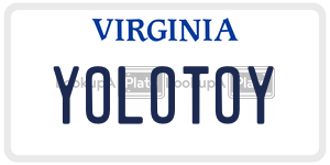 YOLOTOY license plate in Virginia