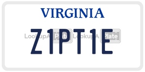 Z1PT1E license plate in Virginia
