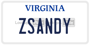 ZSANDY  license plate in VA