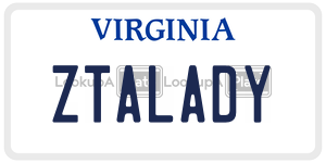ZTALADY  license plate in VA