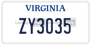 ZY3035 license plate in Virginia