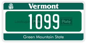 1099 license plate in Vermont