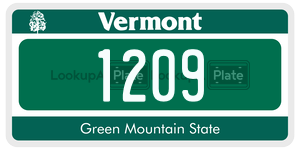 1209 license plate in Vermont