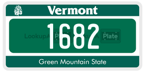 1682 license plate in Vermont