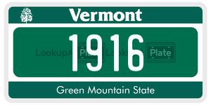 1916  license plate in VT