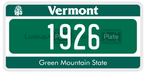 1926 license plate in Vermont