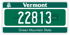 22813  license plate in VT