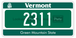 2311 license plate in Vermont