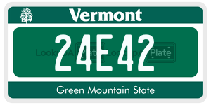 24E42  license plate in VT