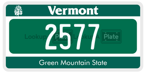 2577 license plate in Vermont