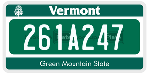 261A247 license plate in Vermont