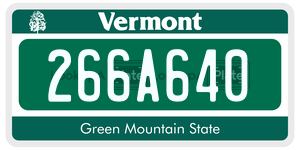 266A640 license plate in Vermont