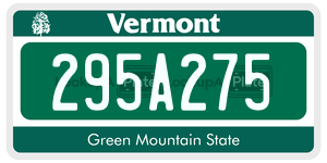 295A275  license plate in VT