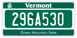 296A530  license plate in VT