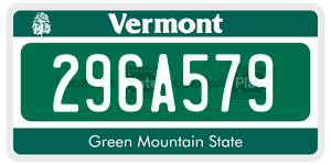 296A579 license plate in Vermont