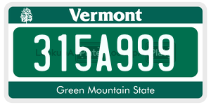 315A999  license plate in VT