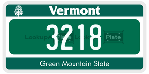 3218 license plate in Vermont