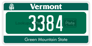 3384 license plate in Vermont