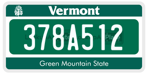 378A512  license plate in VT