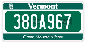 380A967  license plate in VT