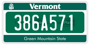 386A571  license plate in VT