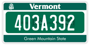 403A392 license plate in Vermont