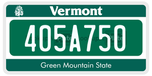 405A750  license plate in VT