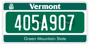 405A907  license plate in VT