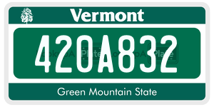 420A832  license plate in VT