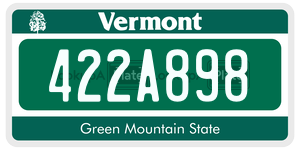 422A898 license plate in Vermont