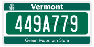449A779 license plate in Vermont