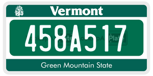 458A517  license plate in VT