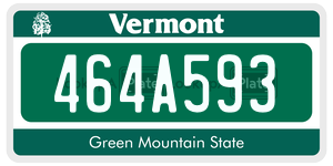 464A593  license plate in VT