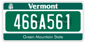 466A561  license plate in VT