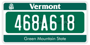468A618 license plate in Vermont