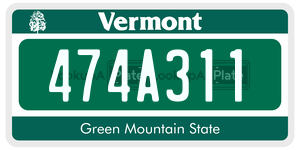 474A311  license plate in VT