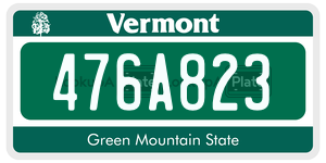 476A823  license plate in VT