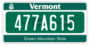 477A615 license plate in Vermont