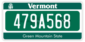 479A568  license plate in VT